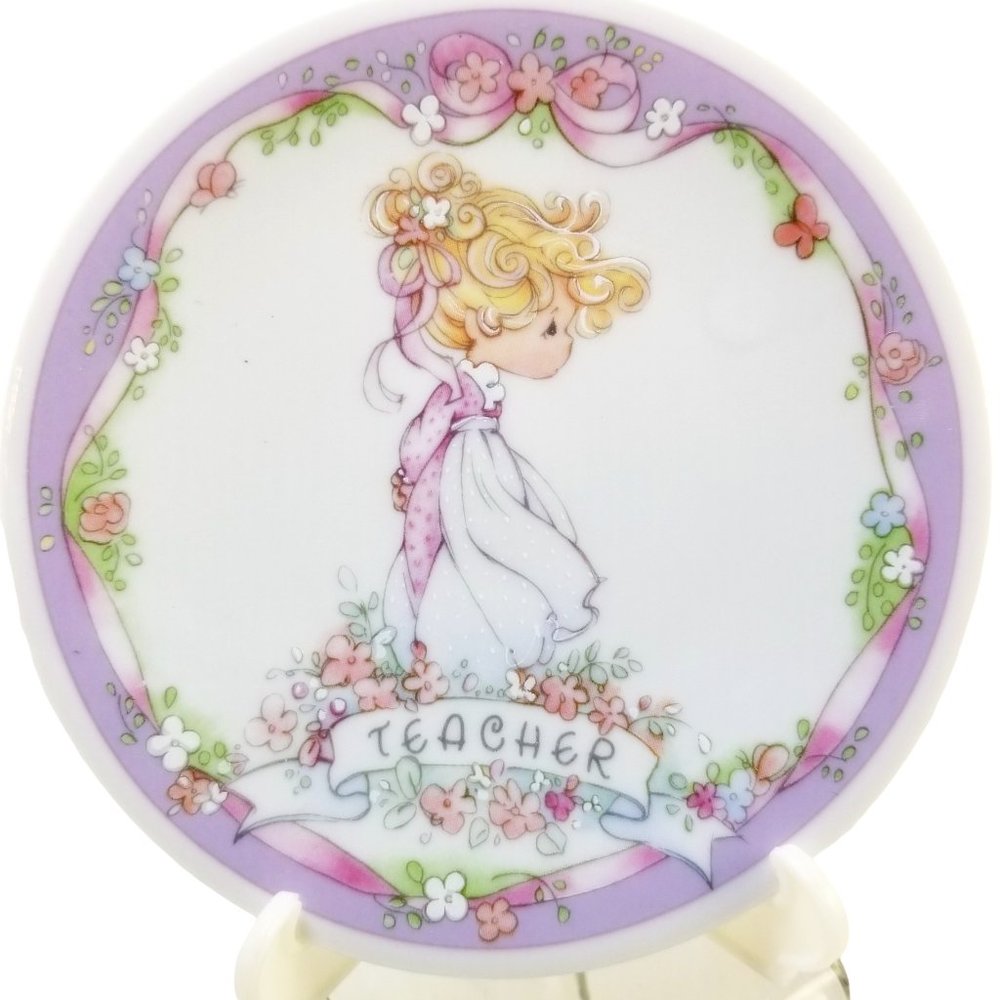 1991 Precious Moments Teacher’s Miniature Collector’s Porcelain Plate By Enesco